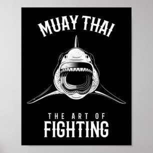 Muay Thai Shark MMA- och kickboxningskämpe  Poster