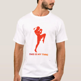 Muay Thai Silhouette Action Lifestyle Design T Shirt