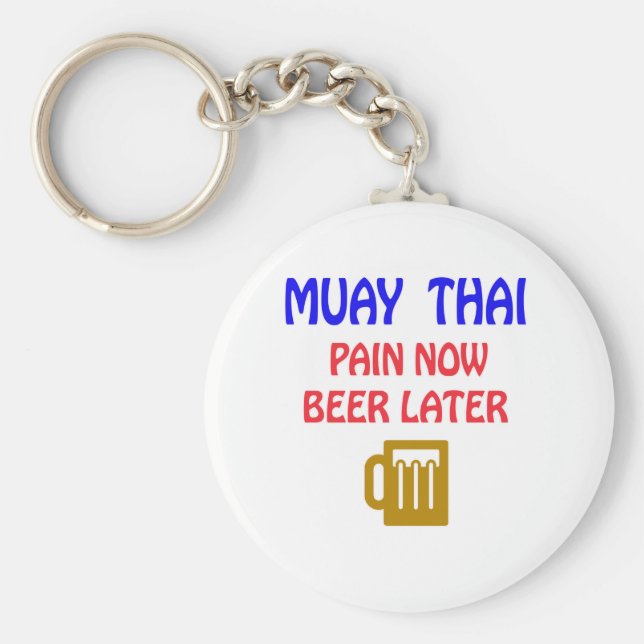 Muay Thai smärtor nu öl senare Nyckelring (Framsidan)