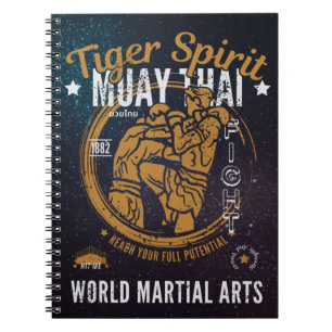 Muay Thai Spiral bärbar dator - tigeranda Anteckningsbok
