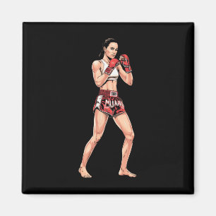 Muay Thai-ställning Comt Sport En kickboxningsfan Magnet