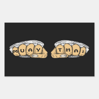 Muay Thai Stickers Rektangulärt Klistermärke