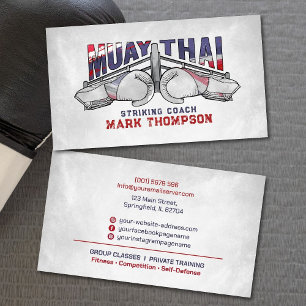 Muay Thai Striking Coach - Visitkort