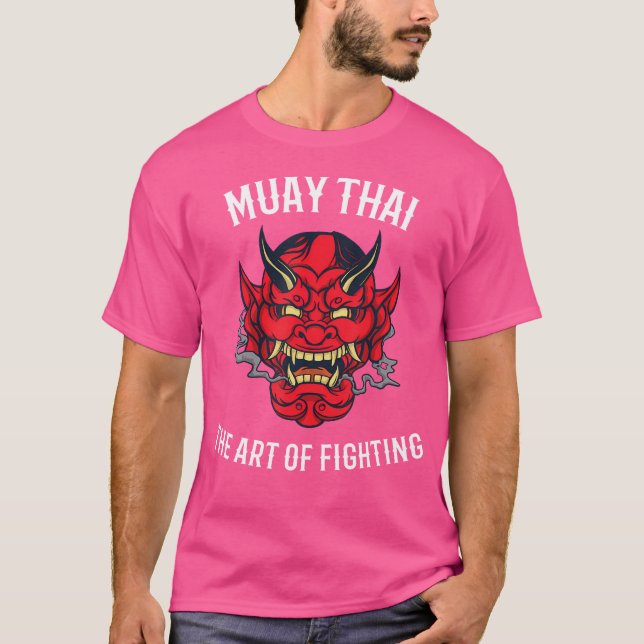 Muay Thai Strong Oni Hannya T Shirt (Framsida)