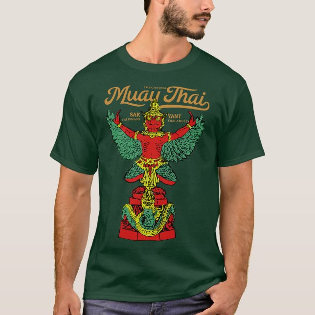 Muay Thai Tattoo Garuda T Shirt (Framsida)