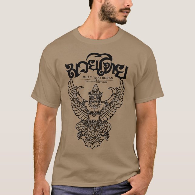 Muay Thai Tattoo Garuda T Shirt (Framsida)
