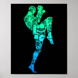 Muay Thai Thai Boxes Taekwondo Boys Children Manar Poster