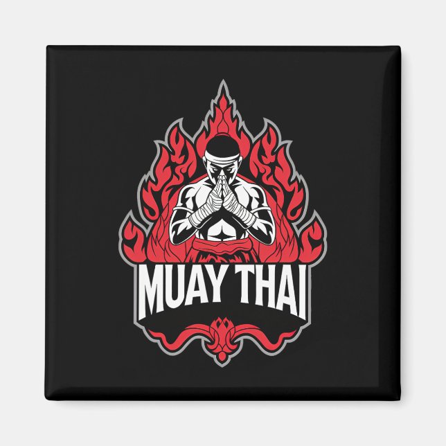 Muay Thai Thai Boxing 1 Magnet (Framsidan)