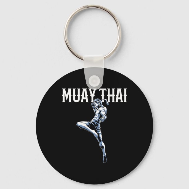 Muay Thai - Thai Boxing and Kickboxing Nyckelring (Framsida)