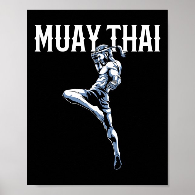 Muay Thai - Thai Boxing and Kickboxing Poster (Framsidan)