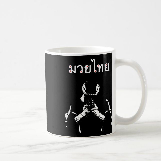 Muay Thai Thai Boxing Gift för muay Thai Fighter Kaffemugg (Höger)