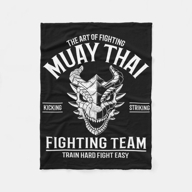 Muay Thai Thai Boxing Kickboxing  Fleecefilt (Framsidan)