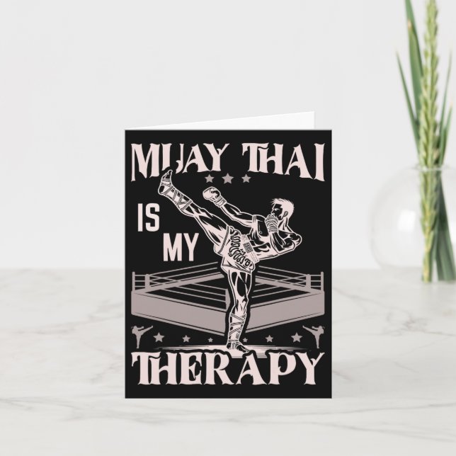 Muay Thai Thai Boxing Kort (Framsida)