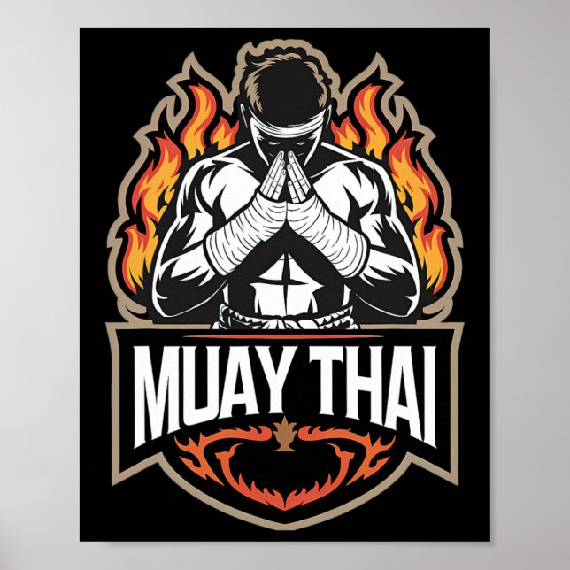 Muay Thai - Thai Boxing Mma Poster (Framsidan)