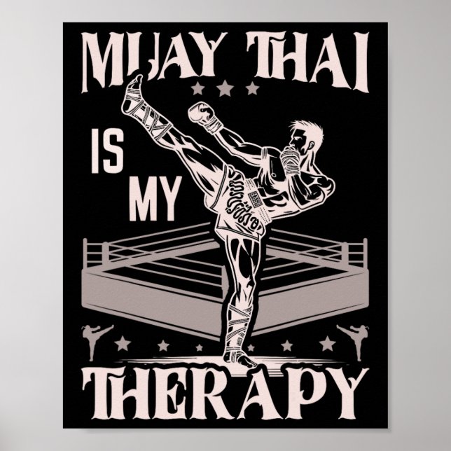 Muay Thai Thai Boxing Poster (Framsidan)