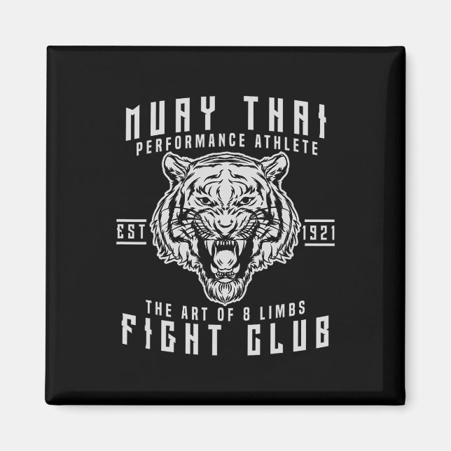 Muay Thai Thai Boxning Kickboxning Present  Magnet (Framsidan)