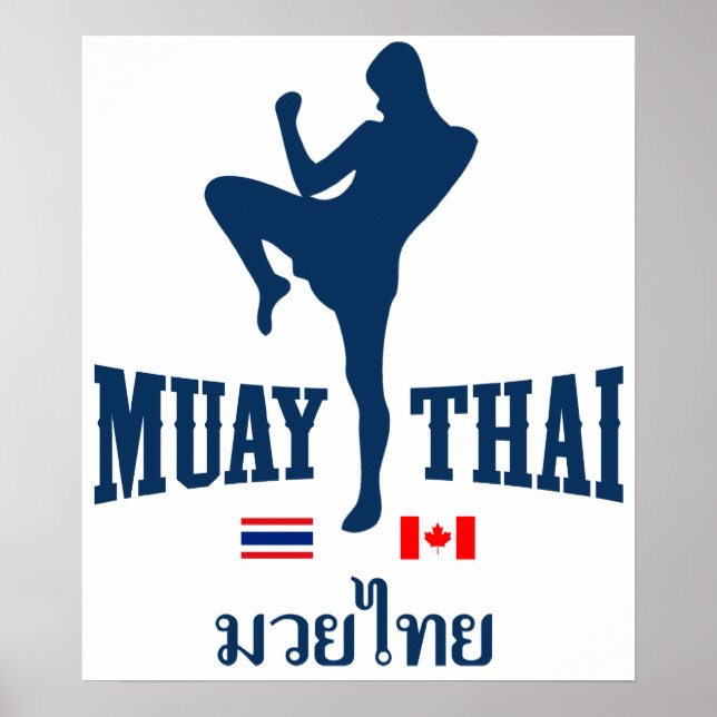 Muay Thai Thailand Kanada Poster (Framsidan)