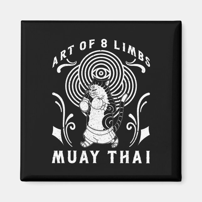 Muay Thai Thailand nävar ring knä fighter teknik Magnet (Framsidan)