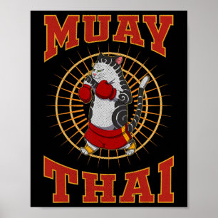 Muay Thai Thailand nävringsring knä fighterteknik Poster