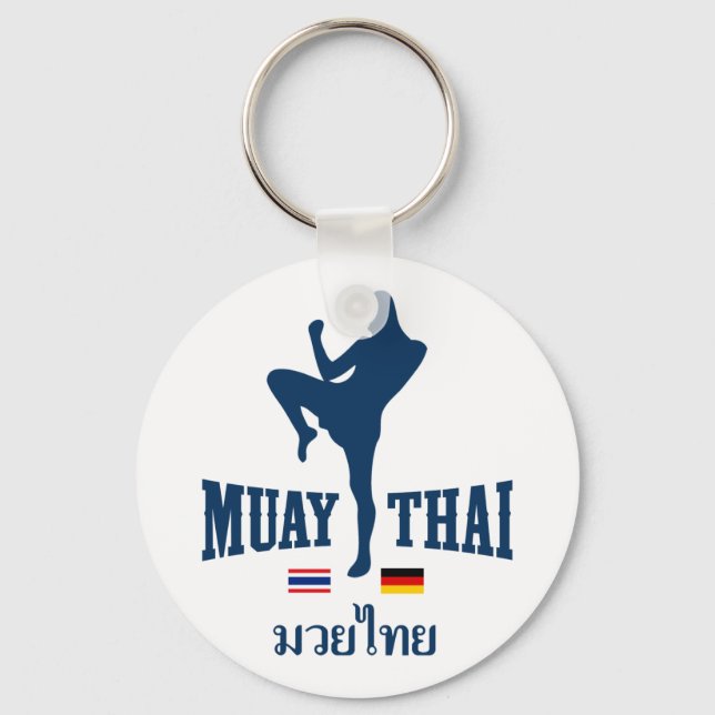 Muay Thai Thailand Tyskland Nyckelring (Framsida)