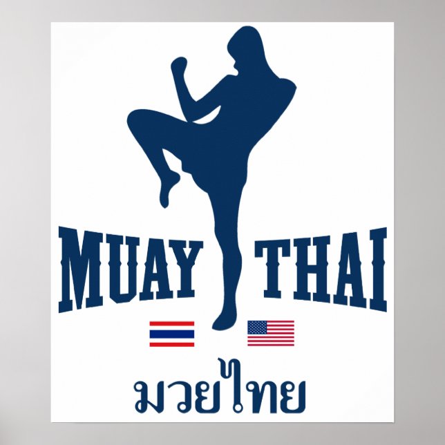 Muay Thai Thailand USA Poster (Framsidan)