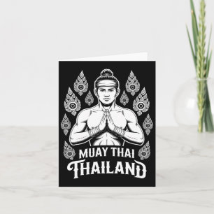 Muay Thai Thailand Vintage Tiger Fighter Training Kort