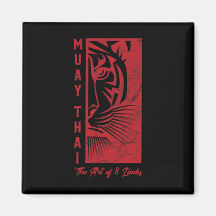 Muay Thai Tiger Art Of 8 Limbs Kickboxning Present Magnet