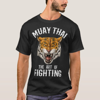 Muay Thai Tiger Art of Fighting Zip T Shirt