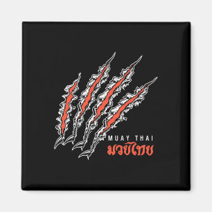 Muay Thai Tiger Claw Mma Gatukamp Kickboxning C Magnet