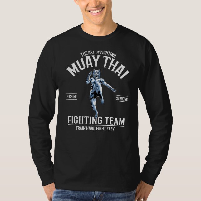 Muay Thai Tiger Fighter Thai Boxing Fighting Team T Shirt (Framsida)