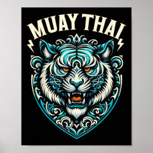 Muay Thai Tiger Gatukamp Thai Boxning Kickboxning Poster