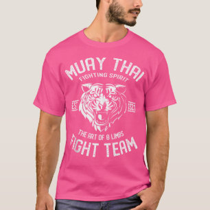 Muay Thai Tiger Head Fight Team Nak Muay Kickboxin T Shirt