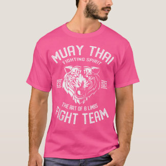 Muay Thai Tiger Head Fight Team Nak Muay Kickboxin T Shirt