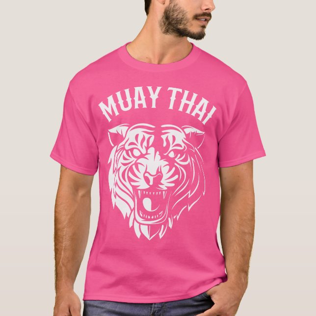 Muay Thai Tiger Head Nak Muay Kickboxing T Shirt (Framsida)
