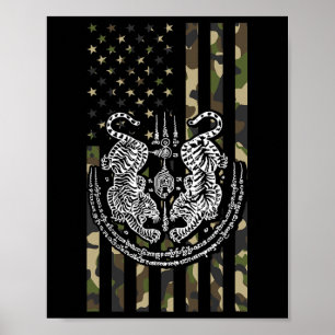 Muay Thai Tiger MMA Gatukamp Muay Thai Kickbox Poster