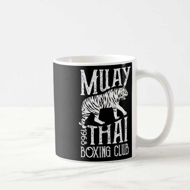 Muay Thai Tiger Mma Träning Gatukamp Kickboxi Kaffemugg (Höger)