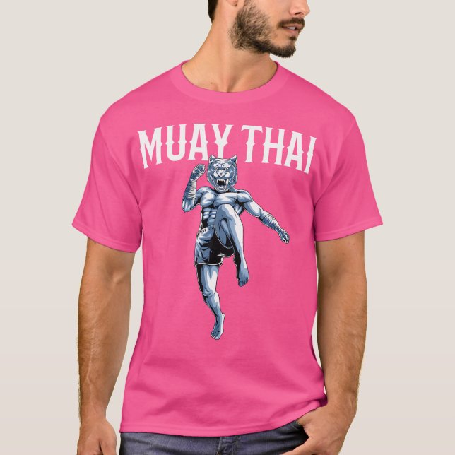 Muay Thai Tiger Nak Muay Kickboxing T Shirt (Framsida)