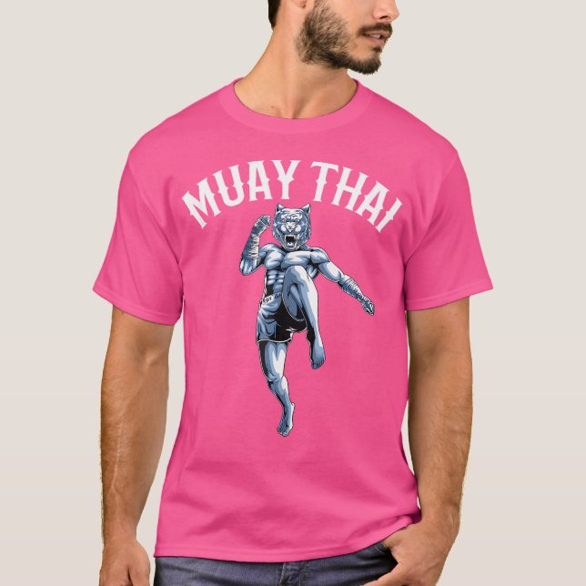 Muay Thai Tiger Nak Muay Kickboxing T Shirt (Framsida)