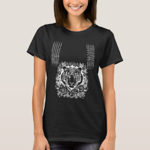 Muay Thai Tiger Tatuering Kickboxning Asiatisk Kul T Shirt