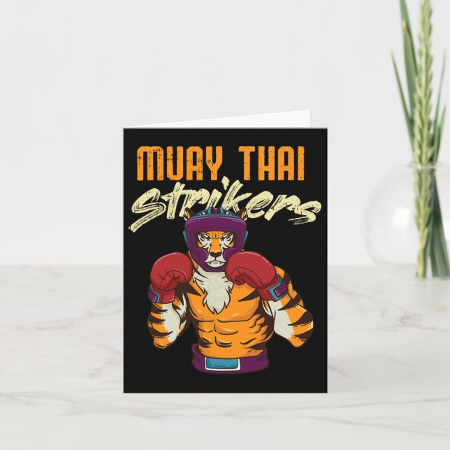 Muay Thai Tiger Thai Boxing Thailand Kickboxing 1 Kort (Framsida)