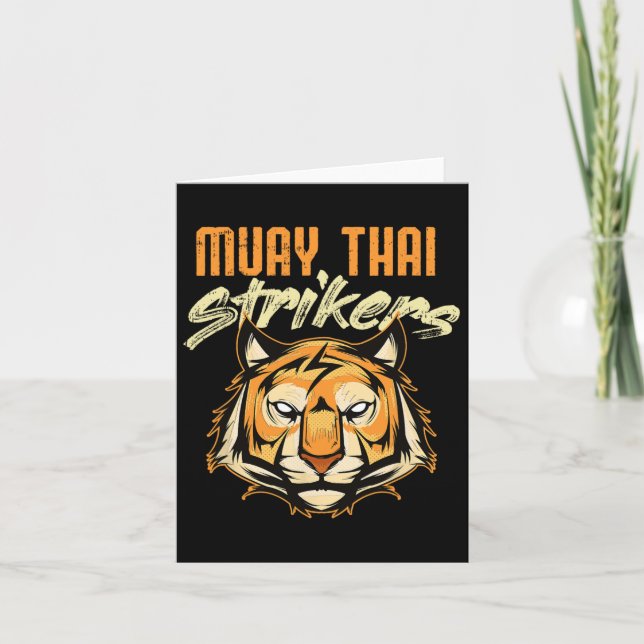 Muay Thai Tiger Thai Boxing Thailand Kickboxing Kort (Framsida)