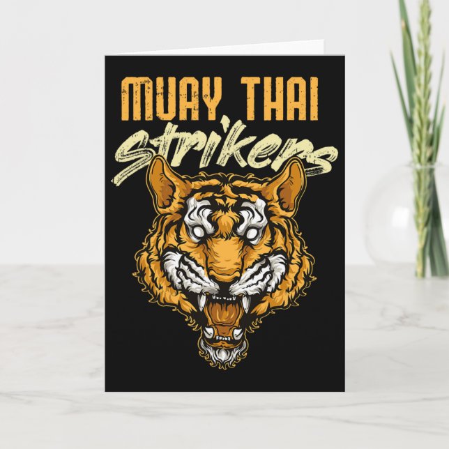 Muay Thai Tiger thaiboxning Thailand Kickboxing _1 Kort (Framsida)