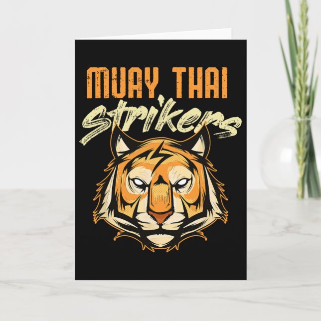 Muay Thai Tiger Thailändsk boxning Thailand Kickbo Kort (Framsida)