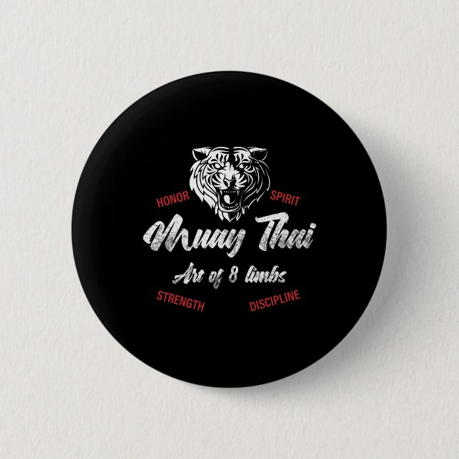 Muay Thai Tiger - Tiger thaiboxning och kickboxnin Knapp (Framsida)