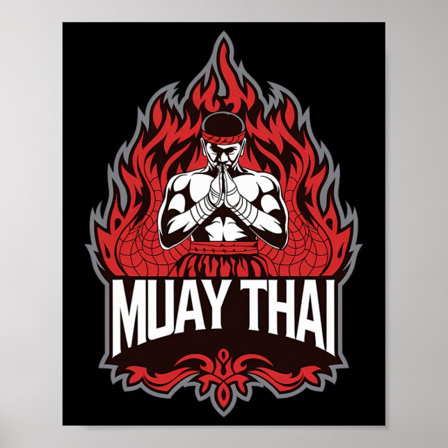 Muay Thai - Traditional Thai Boxing Poster (Framsidan)