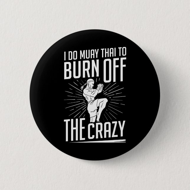 Muay Thai Training Fighter Kickboxing Beginner Box Knapp (Framsida)