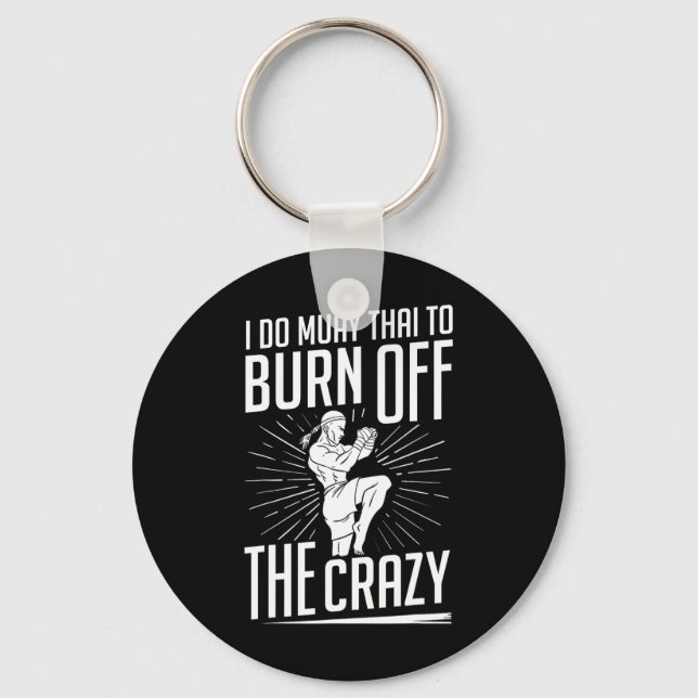 Muay Thai Training Fighter Kickboxing Beginner Box Nyckelring (Framsida)