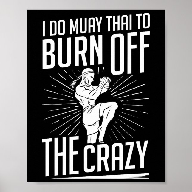 Muay Thai Training Fighter Kickboxing Beginner Box Poster (Framsidan)