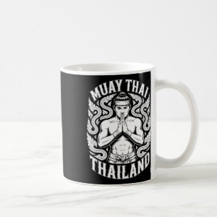 Muay Thai-träningskickboxing Thailand Vintage Tig Kaffemugg