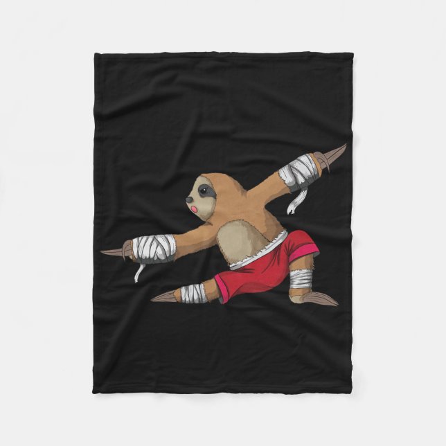 Muay Thai Trögdjur På Kickboxning Som Karate Spark Fleecefilt (Framsidan)